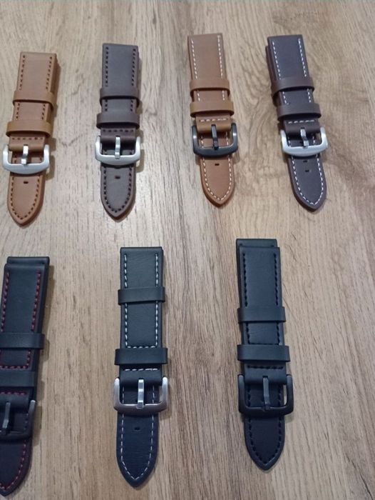 curea ceas piele naturala maro inchis deschis negru 24 mm 24mm noua