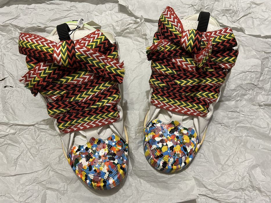 Adidasi Lanvin Curb Brown Graffiti