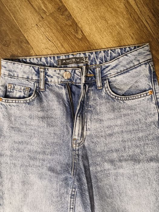 Blugi Mom ' s Fit Amisu prespalati mărime xs