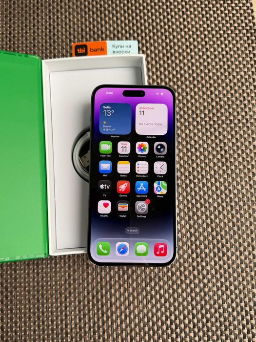 КАТО НОВ! iPhone 14 Pro MAX Лизинг от 16€/мес deep purple лилав 128Gb