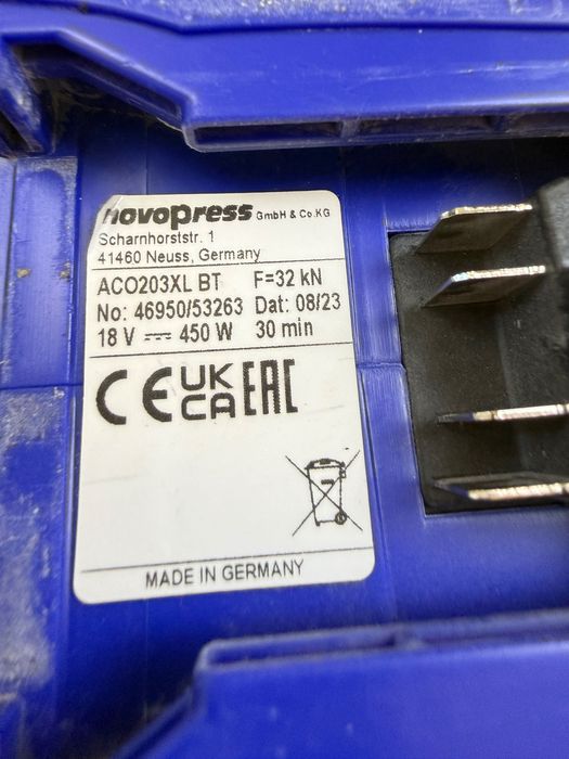 Geberit ACO 203XLplus 2XL Bluetooth прес машина Milwaukee M18