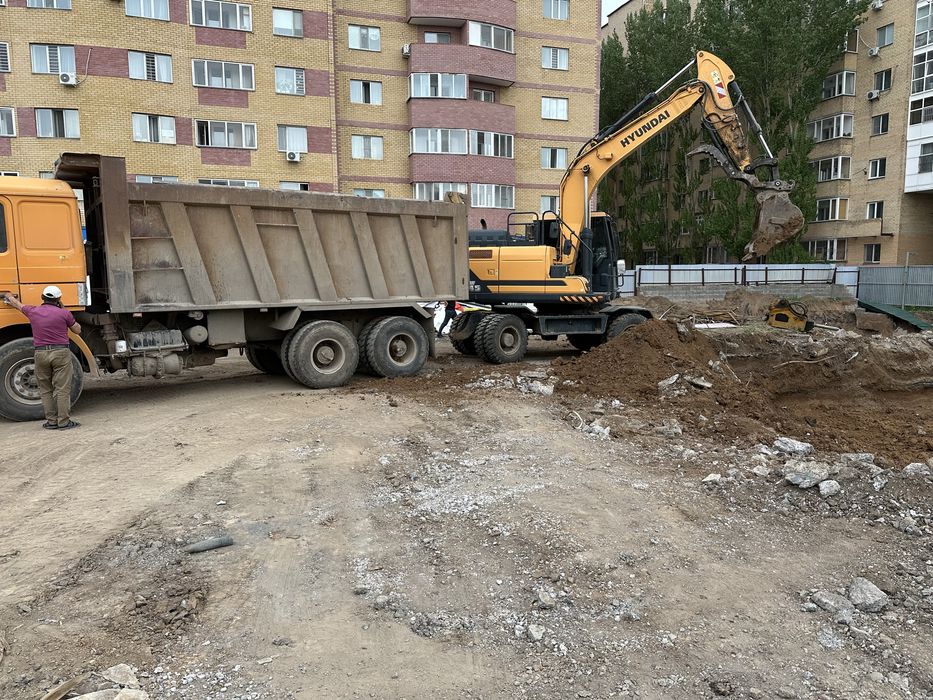 Снос , экскаватор, вывоз, котлован