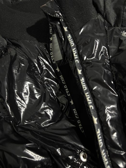 Луксозно черно лъскаво зимно яке/шуба TEX (13-14 г.)