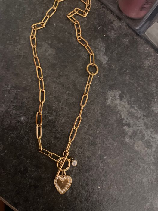 позлатено колие  сърце от “Christ”