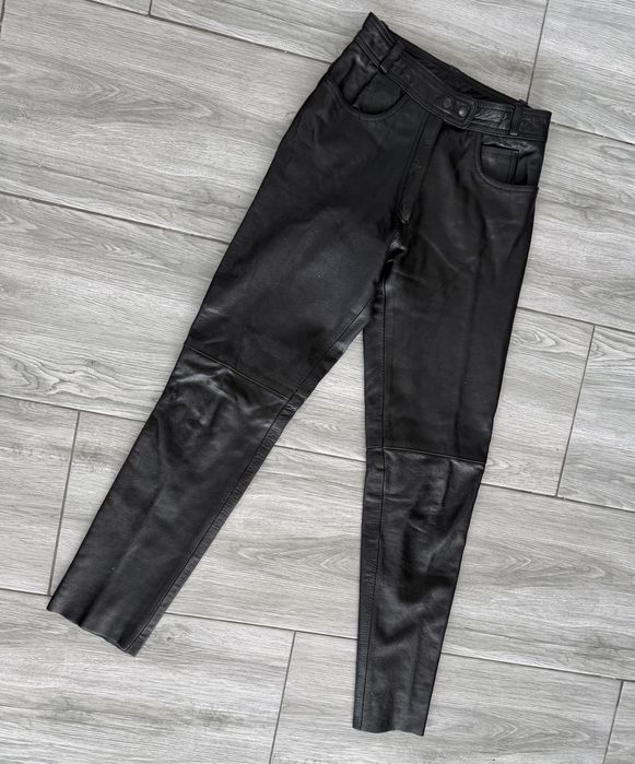 Pantaloni moto piele dama retro
