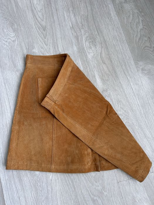 Fustă mini piele întoarsă, nouă
