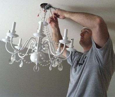 Люстра установка, электрик электромонтаж