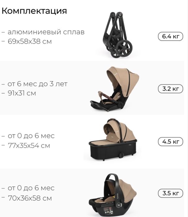 Детская коляска Tomix Selena 3 в 1