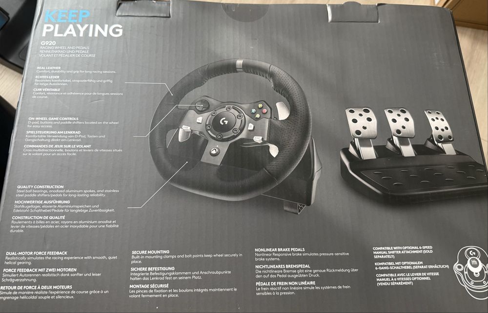 Волан Logitech G920 PC/XBOX и скоростен лост