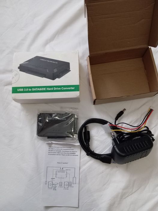 Adaptor USB 3.0 SATA & IDE – pentru HDD/SSD, complet, ca nou