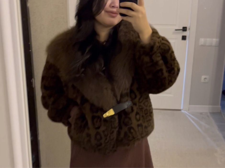 Эко шуба тигровый