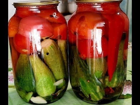 Огурцы помидоры ассорти