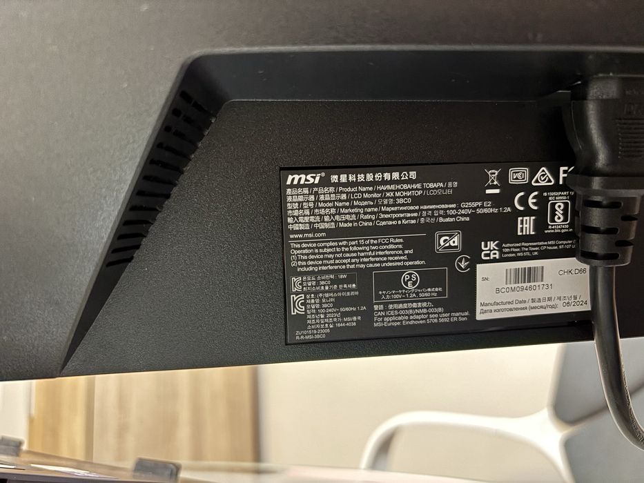 Gaming Монитор 180hz / MSI G255PF E2. ГАРАНЦИЯ!