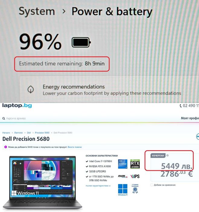 Dell Precision 5680/Core i7-13700H/16 RAM/256 SSD/500 nits 100% DCI-P3
