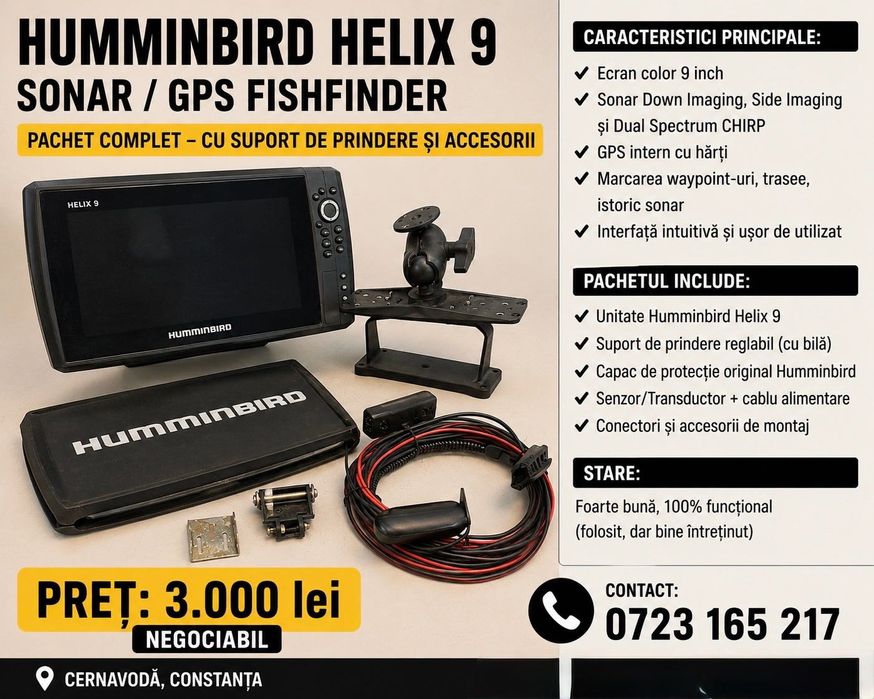 Sonar Humminbird HELIX 9 – Sonar / GPS Fishfinder