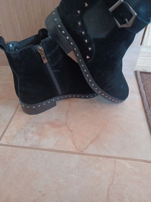 Дамски боти,естествен велур