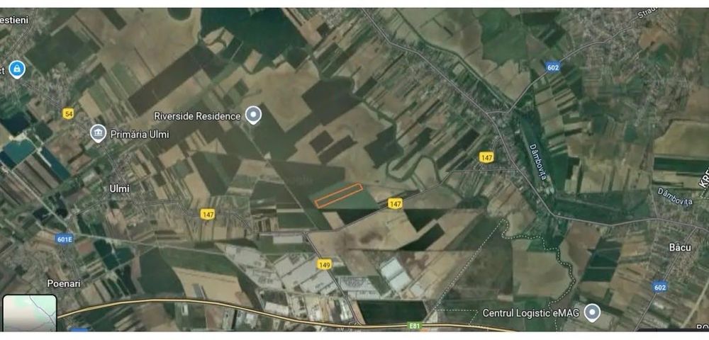 TEREN DE VÂNZARE ÎN ULMI, GIURGIU, A1 - KM 23 33.334 m2 | opțional 66.667 m'
