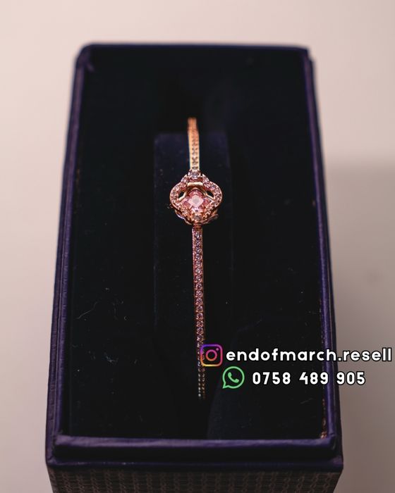 Bratara Swarovski Una Bangle Clover rose gold