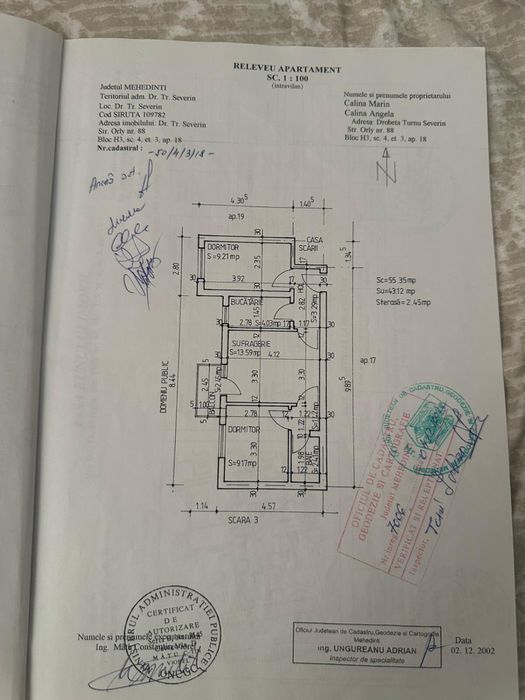 De vanzare apartament 3 camere - direct proprietar