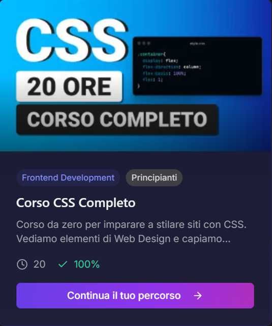 Vendo programma Front-end development completo