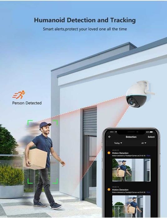 Cameră rotativă Daewoo EP506 4MP WiFi, pentru exterior