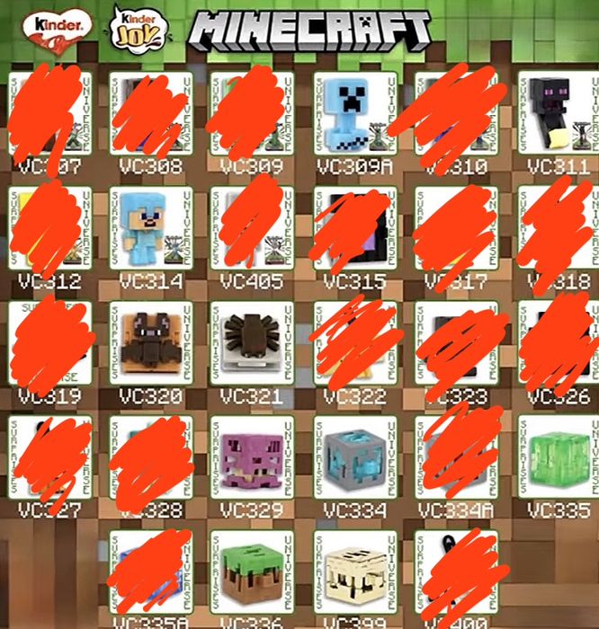 фигурка киндер джой майнкрафт
