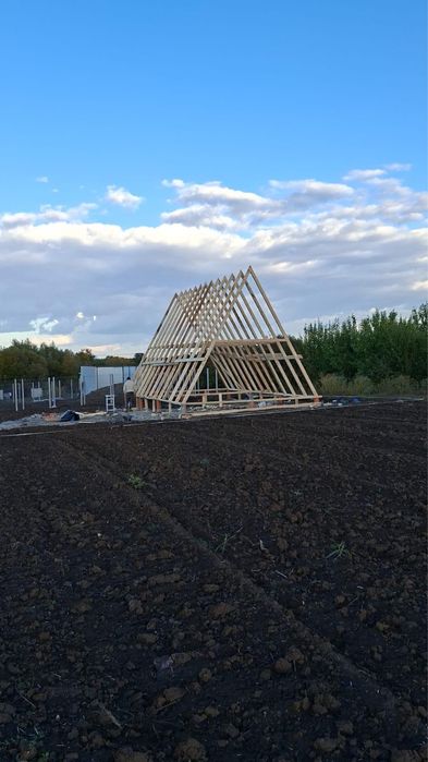 Teren plus structura Cabana A frame Budeni/comana