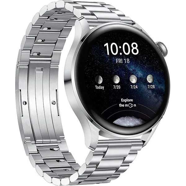 Smartwatch HUAWEI Watch 3 46mm, eSIM, Android iOS, Stainless Steel Strap Nou Sigilat