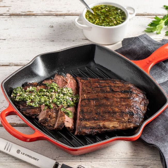 Эмалированный чугунный гриль Signature Square Skillet Grill Le Creuset