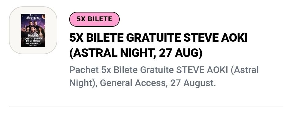 5 bilete nibiru Steve Aoki (Astral nights)