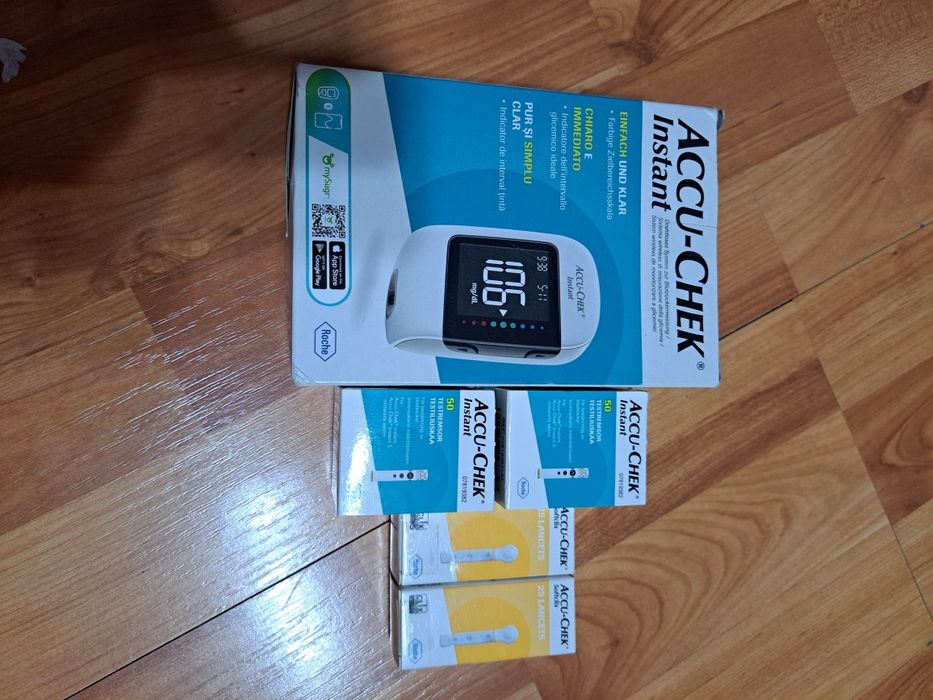 De vânzare set complet aparat glucometrusigilat 100 de testere și ace