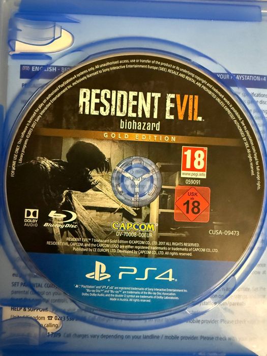 Игра диск пс4 пс5 Resident evil 7 gold edition
