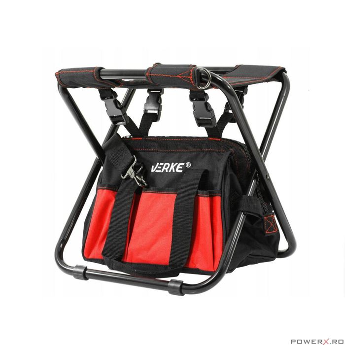 Geanta pentru organizarea sculelor si uneltelor, cu scaun, 42x29x31