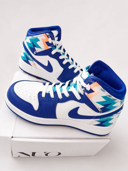 Jordan 1 Mid GS White/Blue – EU 39 – Originali