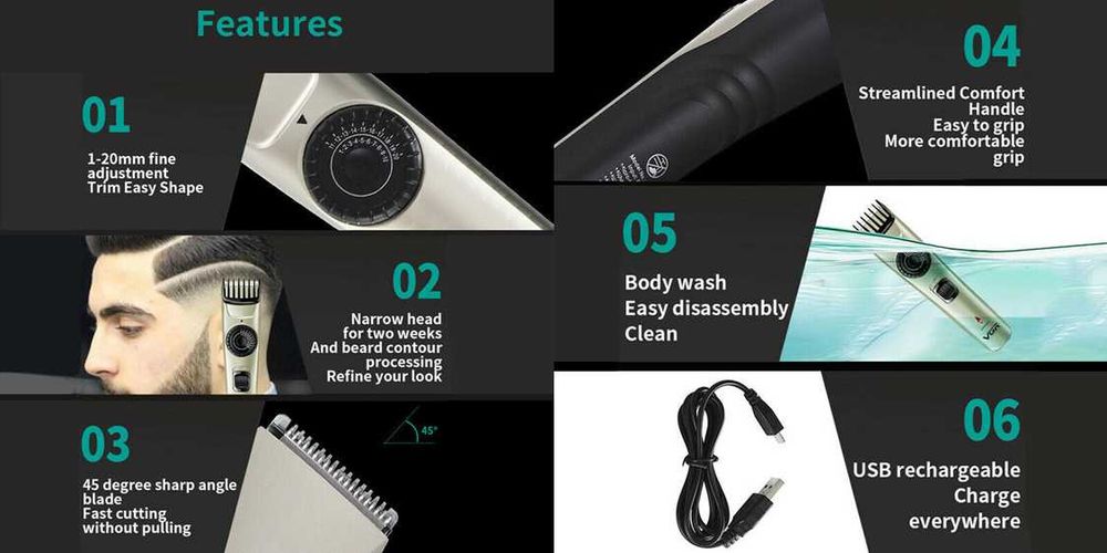 Masina de tuns Noua! Incarcare USB!