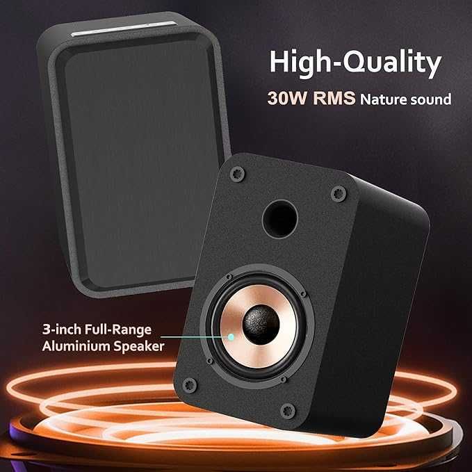 LONPOO мини компютърни високоговорители с Bluetooth свързаност,  USB