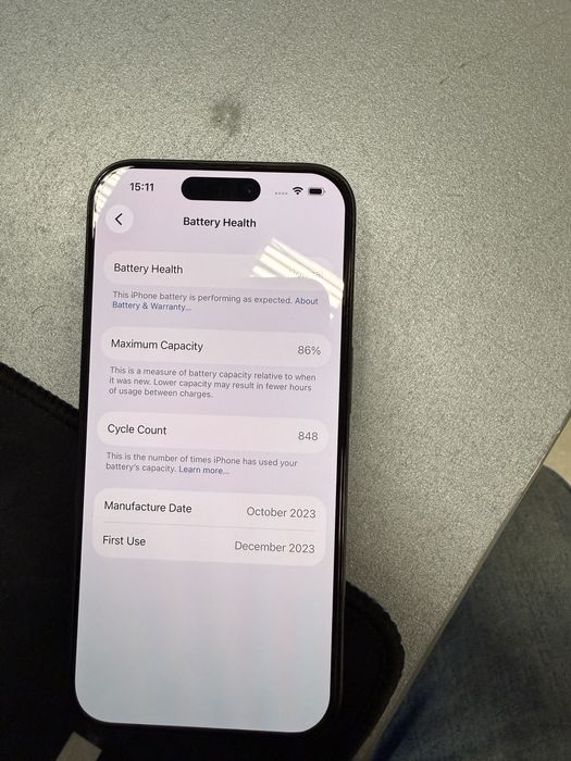 Iphone 15 pro 128gb black Titanium