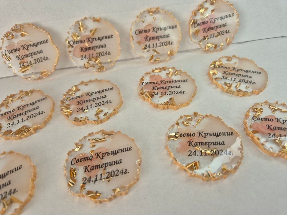 Подаръци за гости, магнити, кръщене, сватба, юбилей