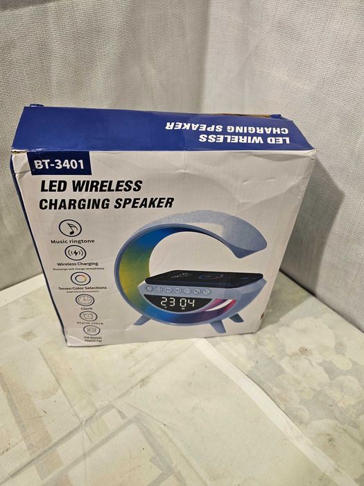 Statie incarcare wireless cu led si boxa bluetooth BT-3401
