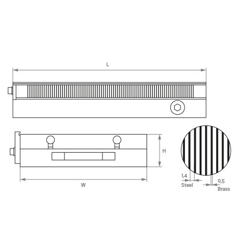 Магнитни маси с постоянни магнити модел Neomicro 300 х 150 мм