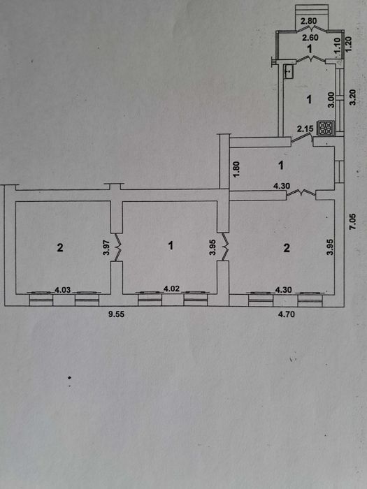 Продаётся 3-х комнатный дом в Мирабадском районе - 3.3 сотки