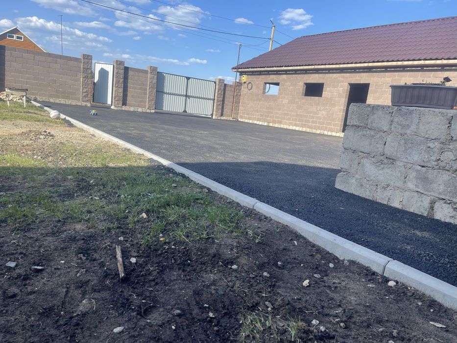 Асфальт ,бордюры,асфальтирование ,благоустройсво