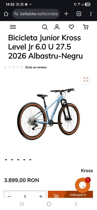 Vând bicicleta copil Kross Level Junior  Model 2025