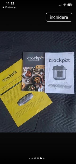 Multicooker Crockpot, gatire sub presiune ( nefolosit)