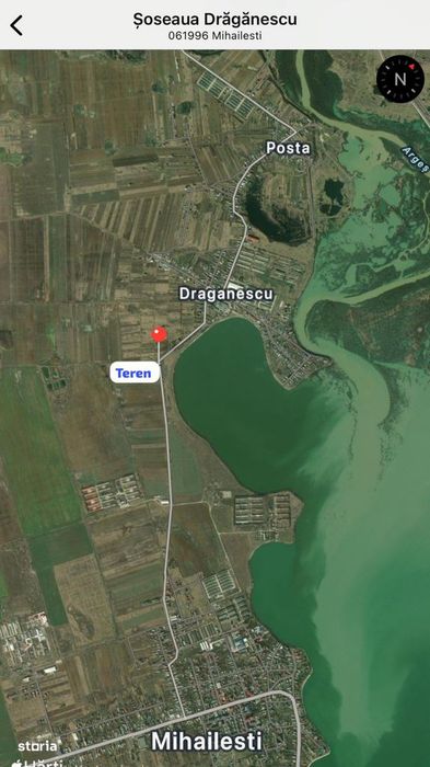 Mihăilești , teren intravilan 6000 mp / D 90 ml la Șoseaua Draganescu