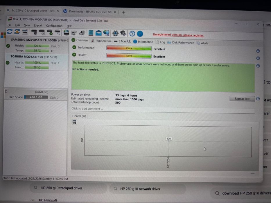 Hard Disk Laptop Toshiba 1TB , 2.5” MQ04ABF100 1TB SATA 3 Health 100%