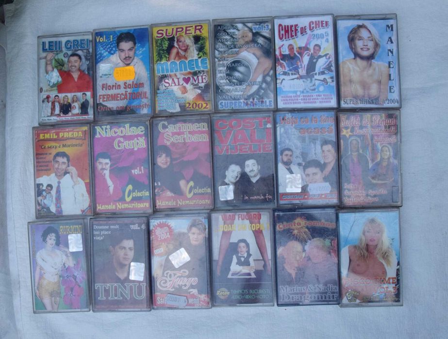 Casete audio cu  muzica  Romaneasca si strainba
