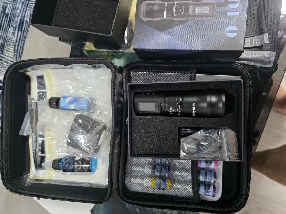 Kit Tatuat Complet NOU - Aparat Wireless Poseidon YOLO Flip Pen