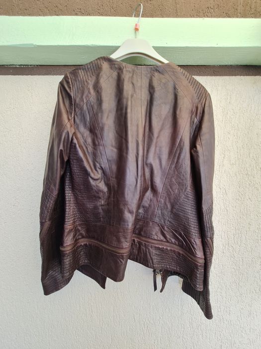 Geaca Piele Naturala Cognac  Dama Improvd, Festival, Rock, Motor