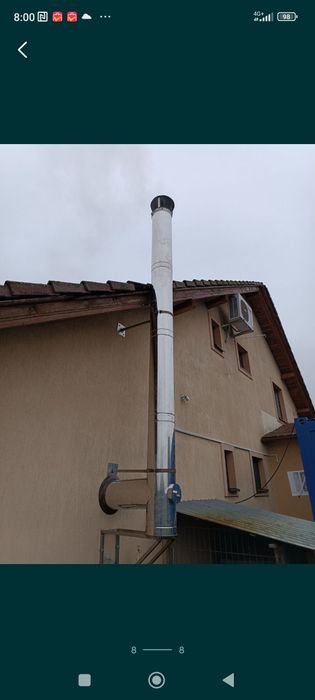 Vand cos de fum (horn) dublu izolate